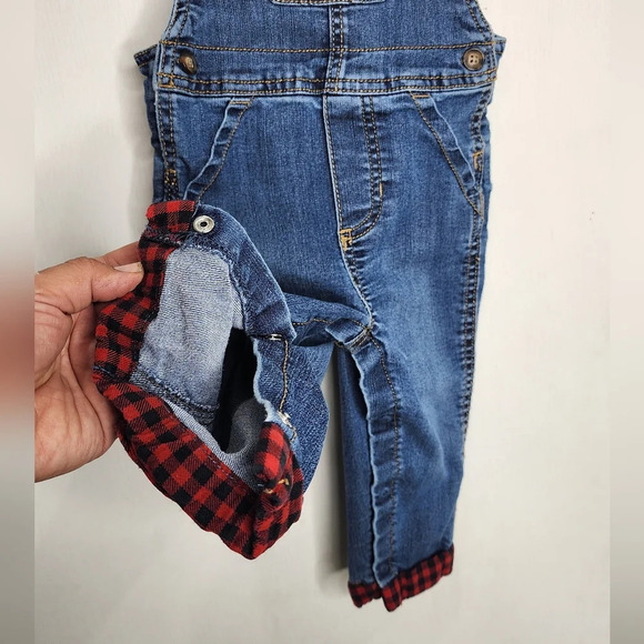 CARTER'S Stretchy Denim Overalls Sz 18m - Picture 4 of 8
